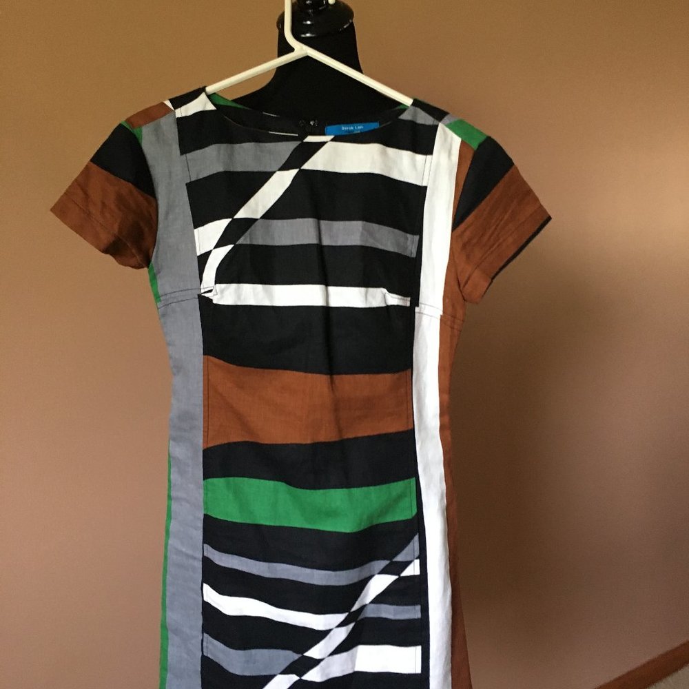 Derek Lam for Design Nation Multicolor Striped Sheath Dress